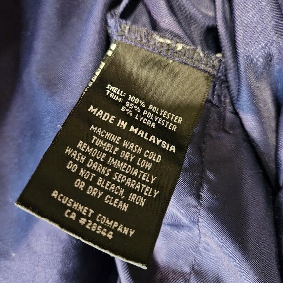 Footjoy FJ Pullover Windreaker Mens XL Solid Navy Blue V Neck Jacket Golf - Picture 7 of 7